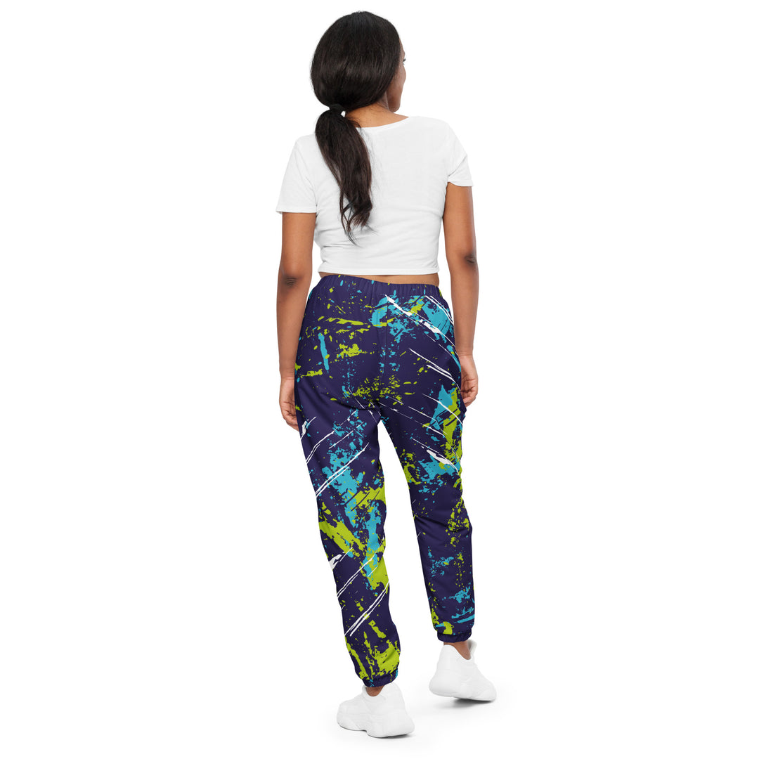 Unisex Track Pants - Blue-Green Stains