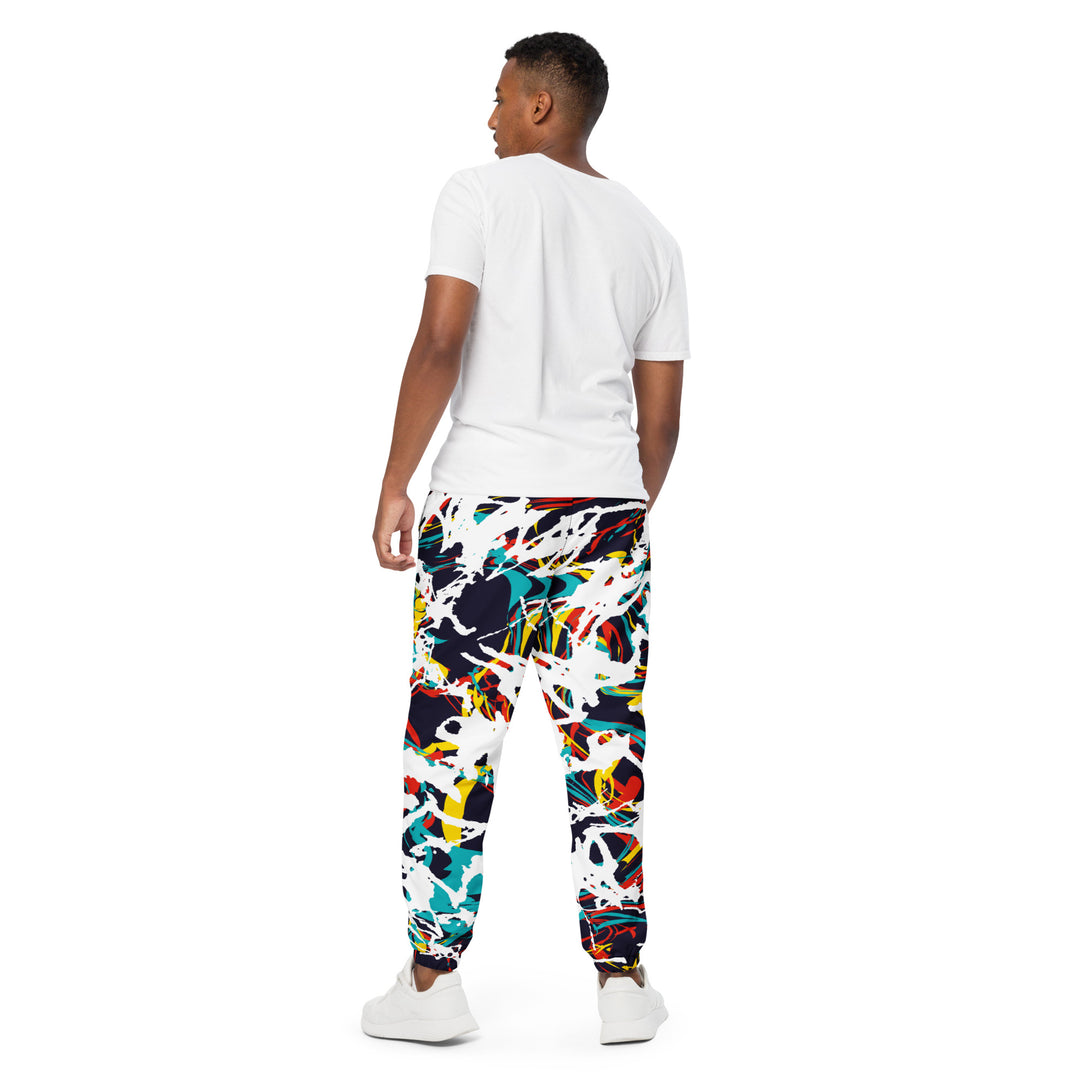 Unisex Track Pants - White-Black Glue