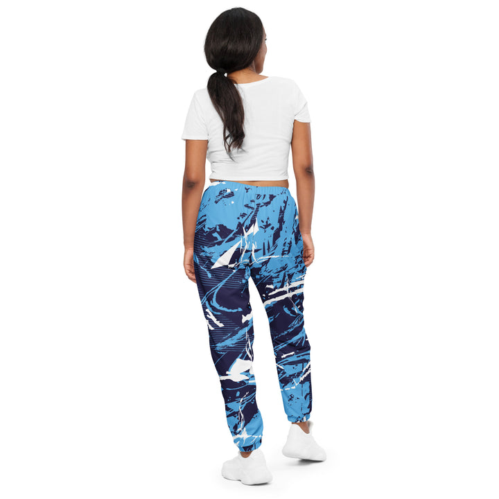 Unisex Track Pants - Blue-White Out