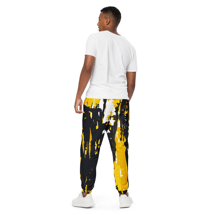 Unisex Track Pants - Black-Yellow Pillar