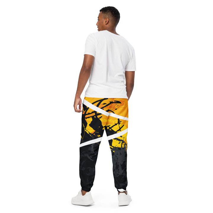 Unisex Track Pants - Black-Yellow Halloween