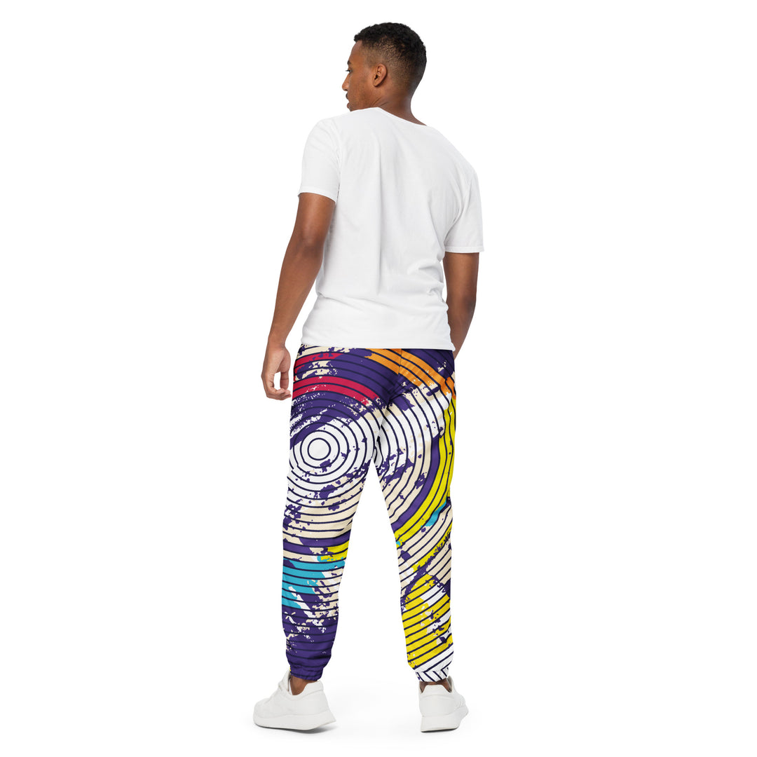 Unisex Track Pants - Purple-White Ring