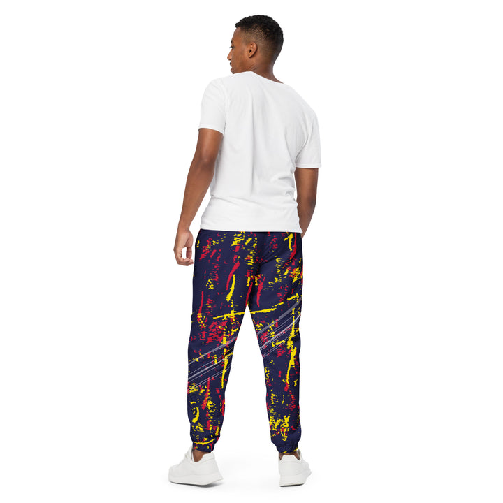 Unisex Track Pants - Purple-Yellow Energy