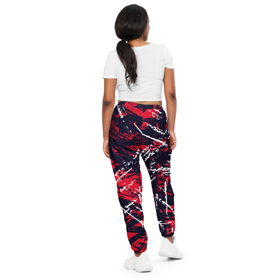 Unisex Track Pants - Black-Red Criss