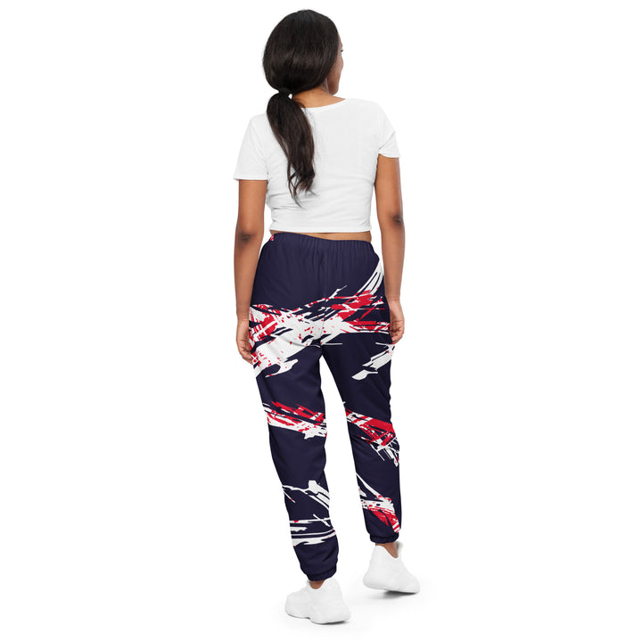 Unisex Track Pants - Blue-White Whip