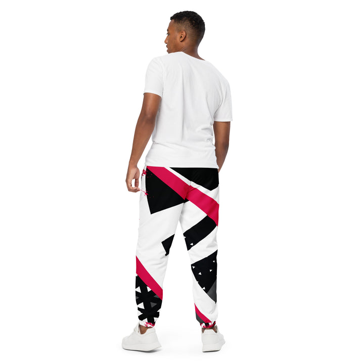 Unisex Track Pants - Black-White Shrink