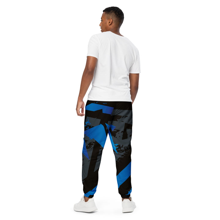 Unisex Track Pants - Black-Blue Gradient