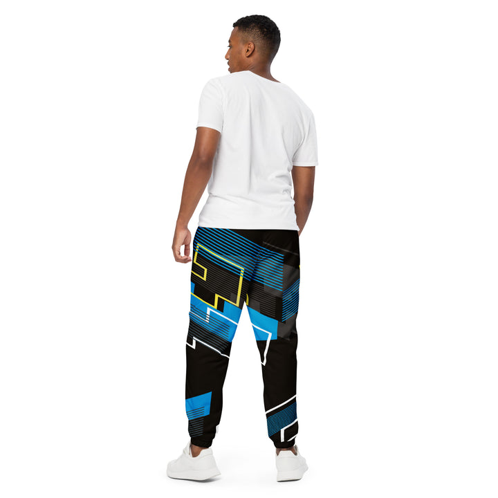 Unisex Track Pants - Black-Blue Format