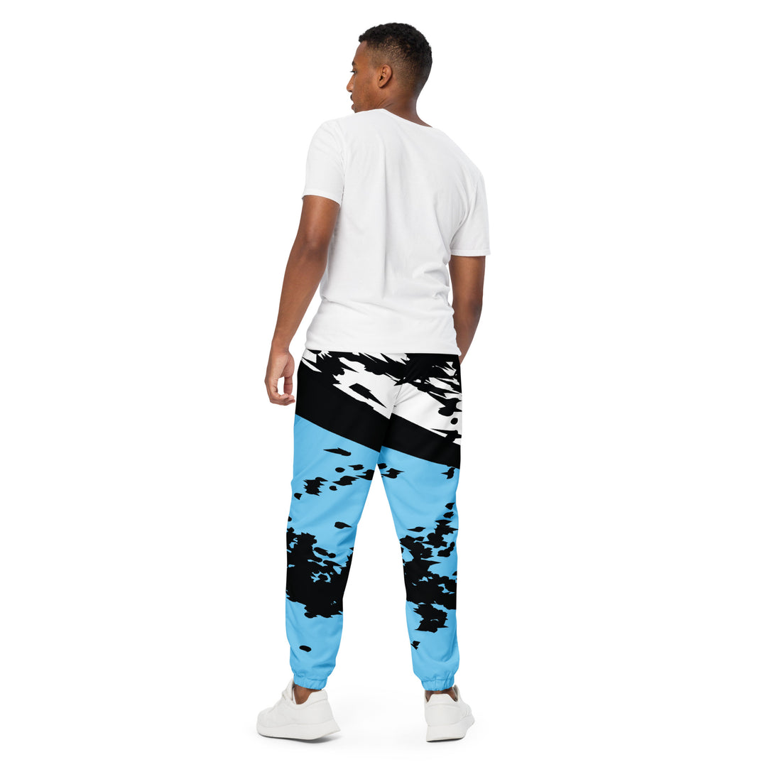 Unisex Track Pants - Blue-Black Feed