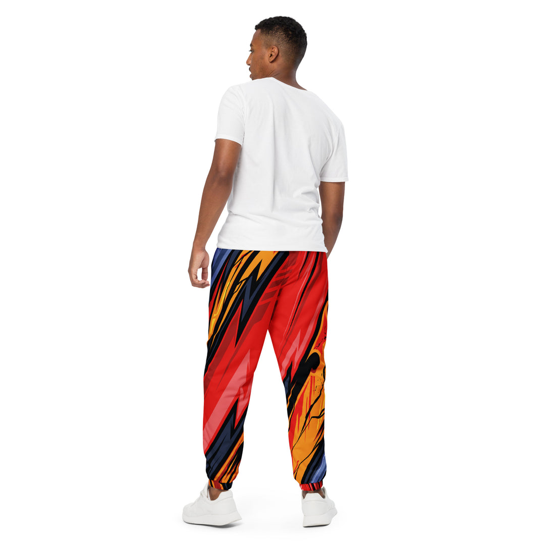 Unisex Track Pants - Black-Red Blade