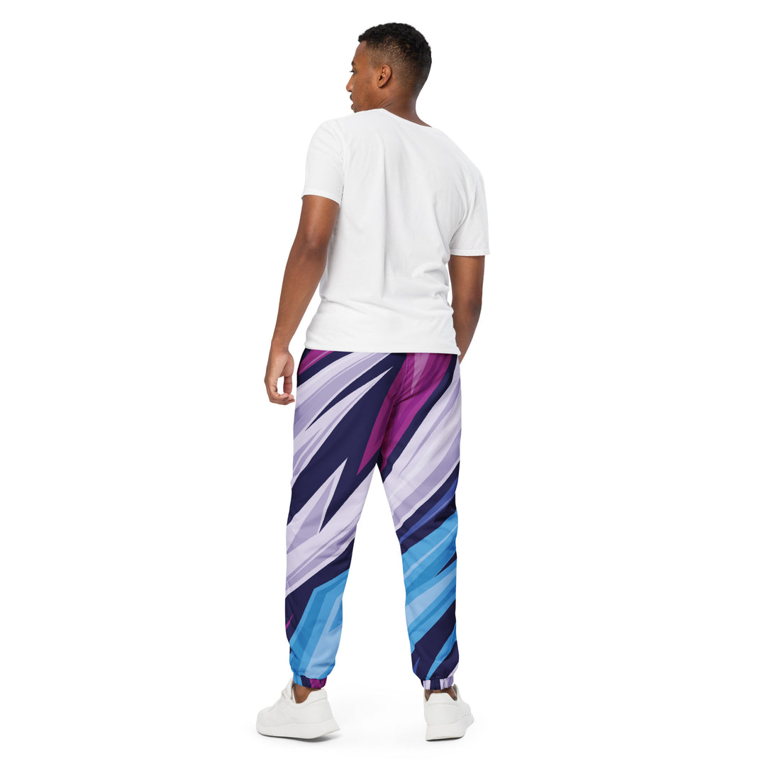 Unisex Track Pants - Purple-White Graffiti