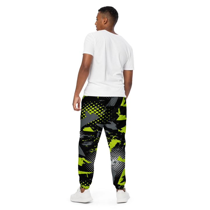 Unisex Track Pants - Green-Black Stains