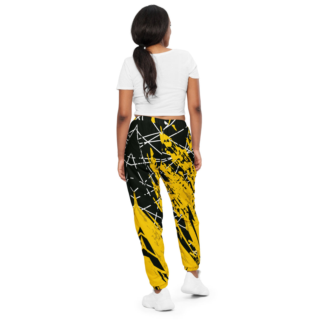 Unisex Track Pants - Black-Yellow Work