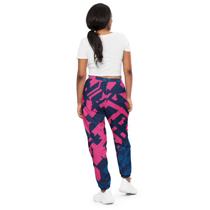 Unisex Track Pants - Blue-Pink Maze