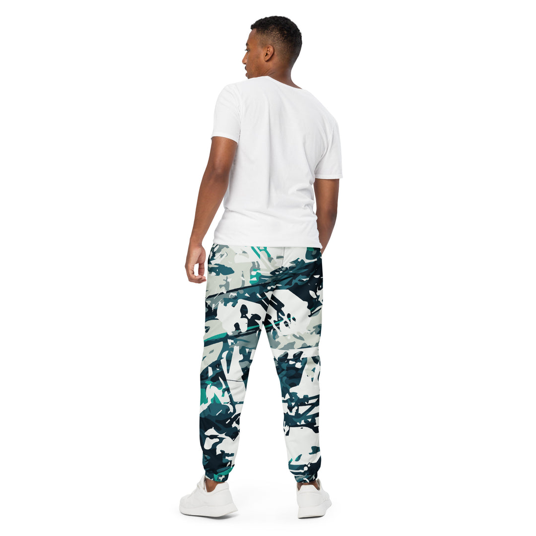 Unisex Track Pants - White-Green Field