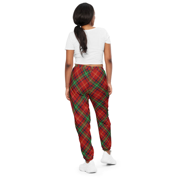 Unisex Track Pants - Red-Yellow Tartan