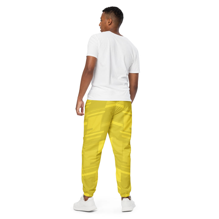 Unisex Track Pants - Yellow-Blue Tower