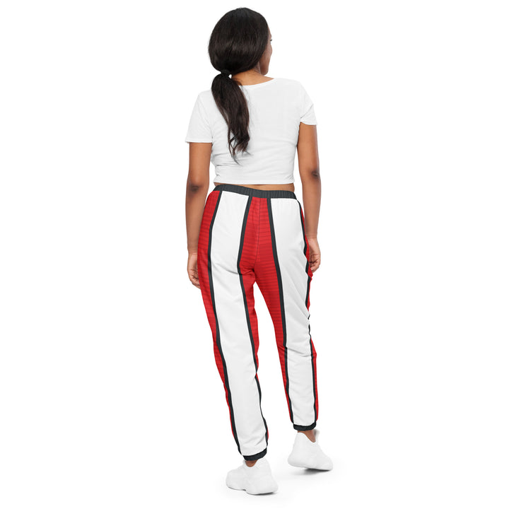 Unisex Track Pants - Red-White Bar