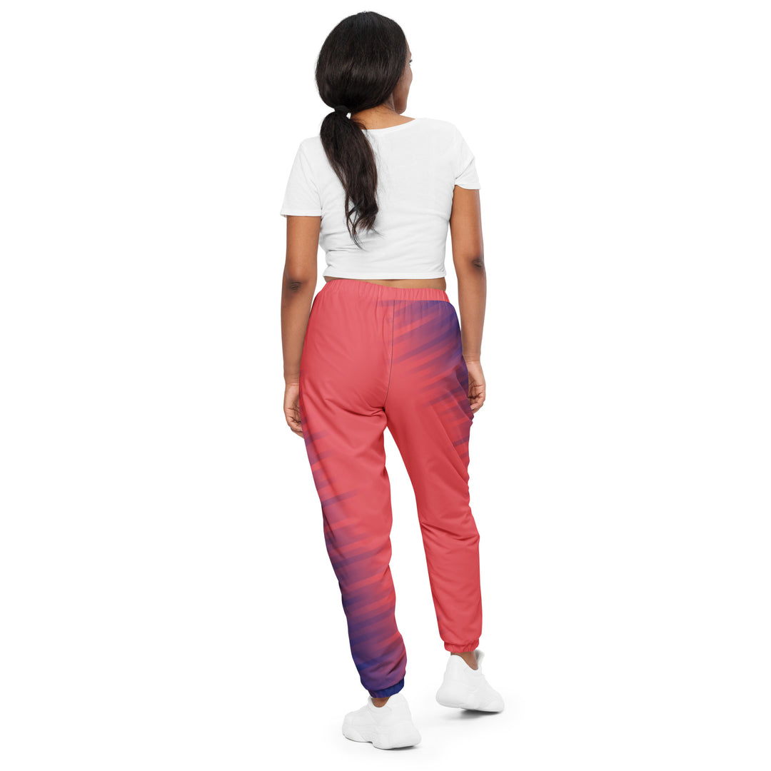 Unisex Track Pants - Red-Blue Shine