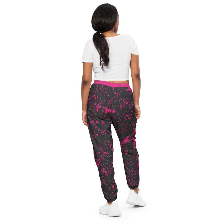 Unisex Track Pants - Grey-Pink Stains