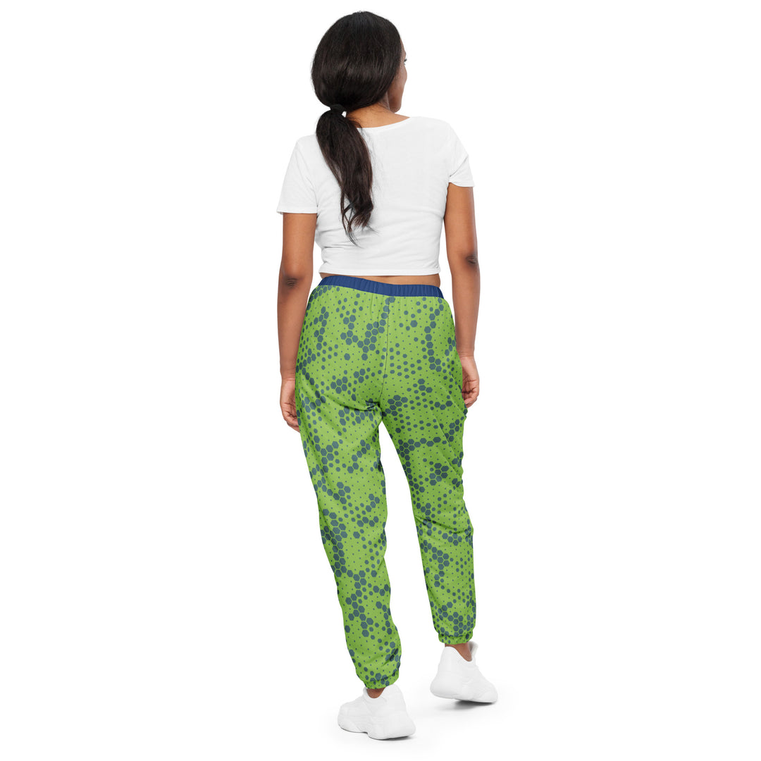 Unisex Track Pants - Green-Blue Comb