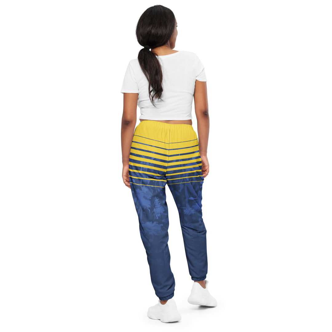 Unisex Track Pants - Blue-Yellow Deep