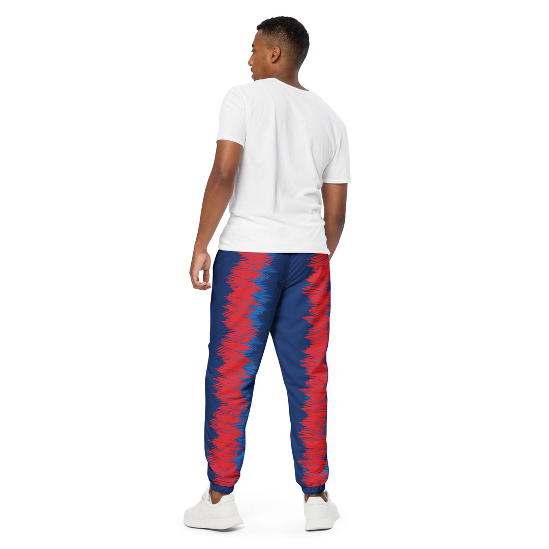 Unisex Track Pants - Blue-Red Flood