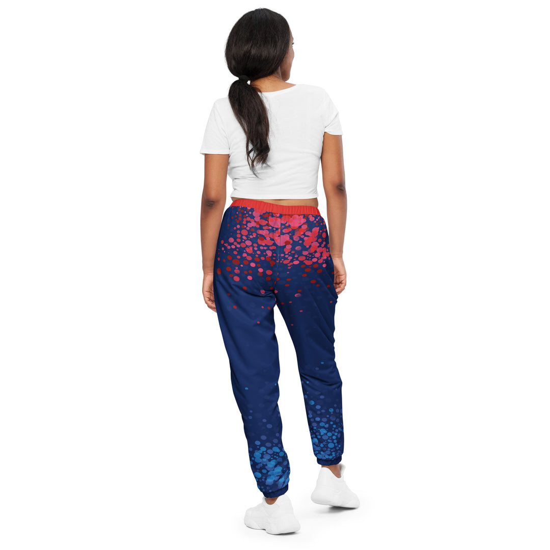 Unisex Track Pants - Blue-Red Bubble