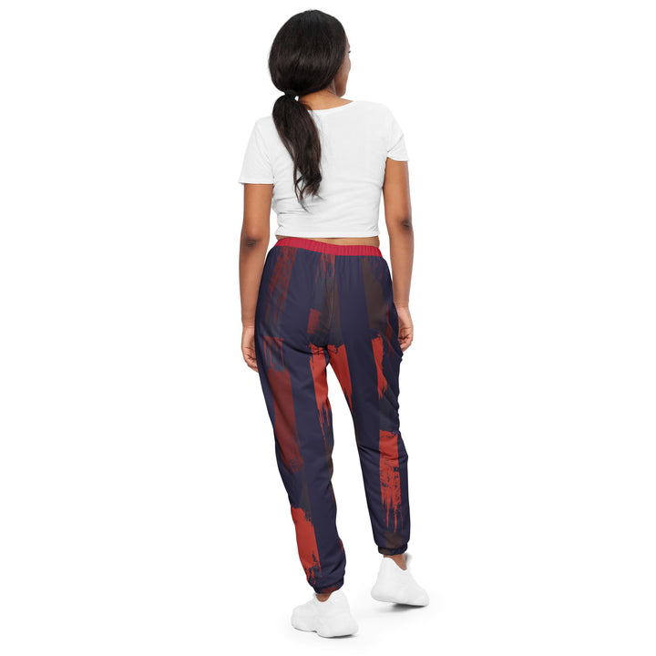 Unisex Track Pants - Purple-Red Paint