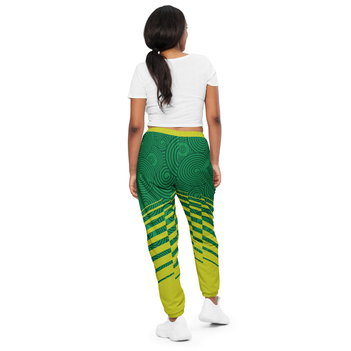 Unisex Track Pants - Green-Yellow Hypnosis