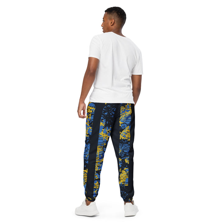 Unisex Track Pants - Black-Blue Pillar