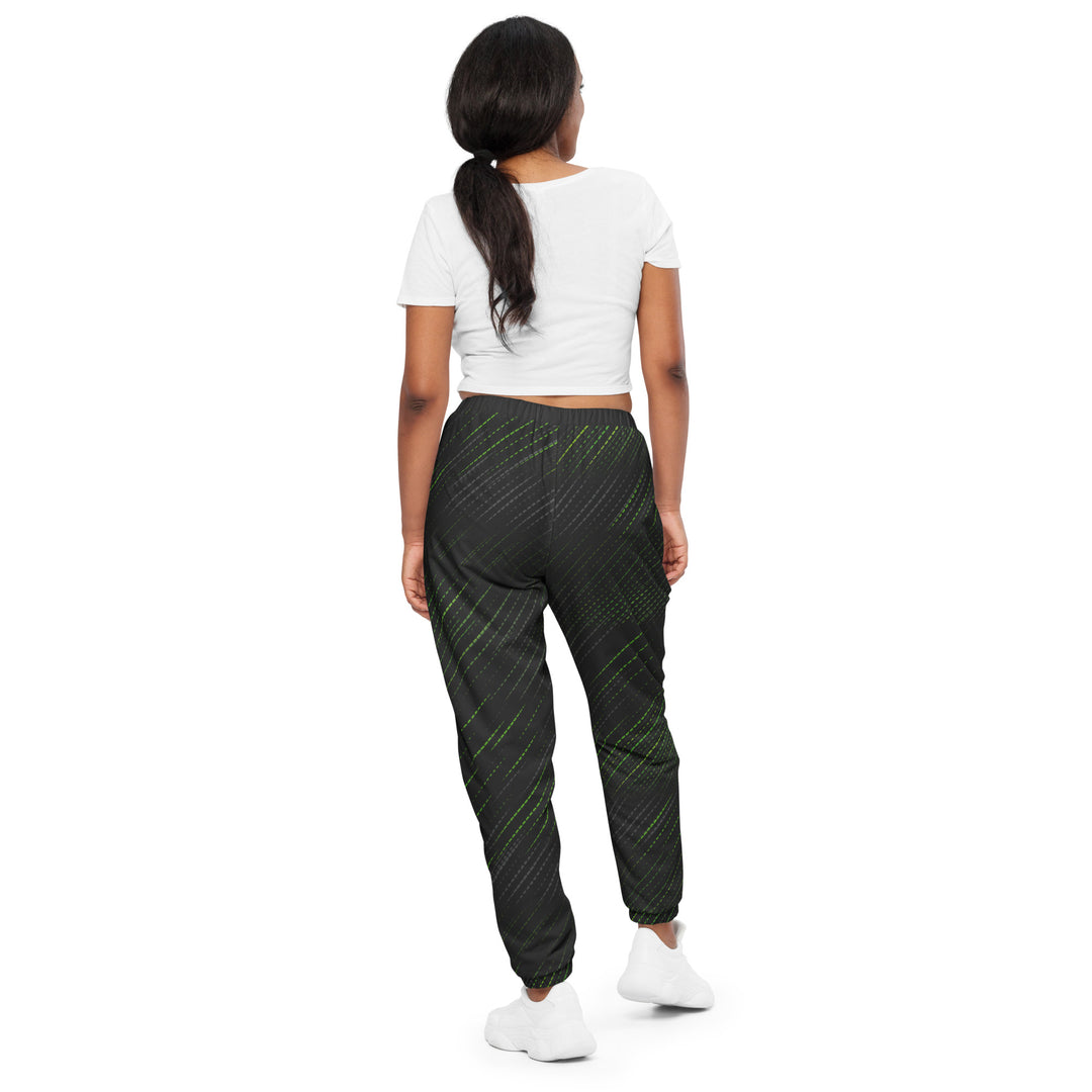 Unisex Track Pants - Black-Green Rain