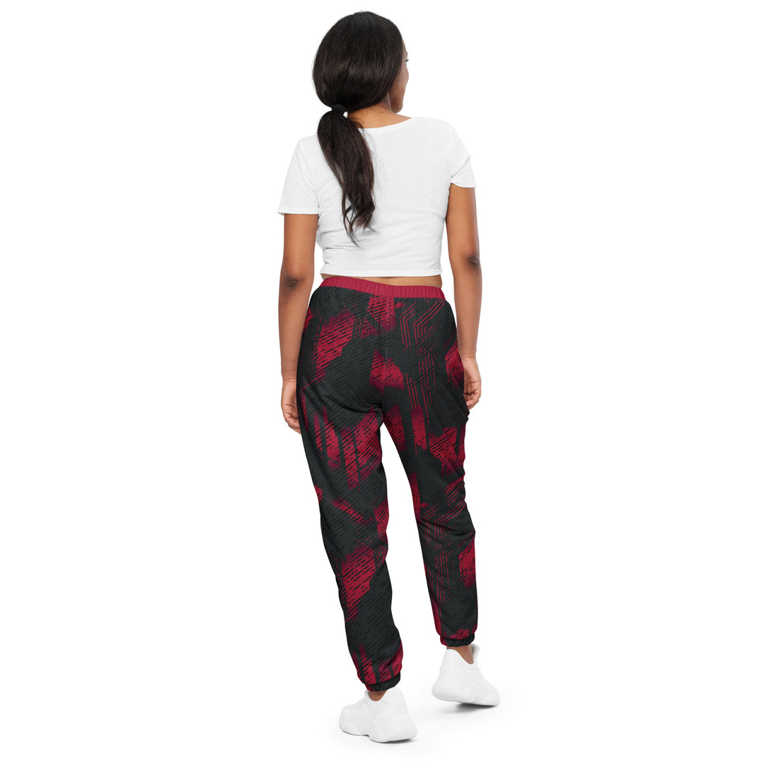 Unisex Track Pants - Black-Red Factory