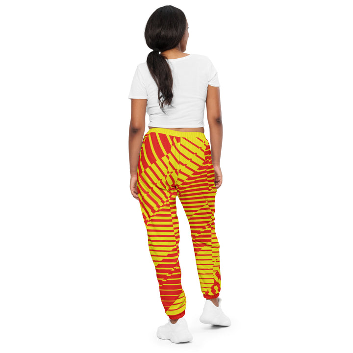 Unisex Track Pants - Red-Yellow Spin