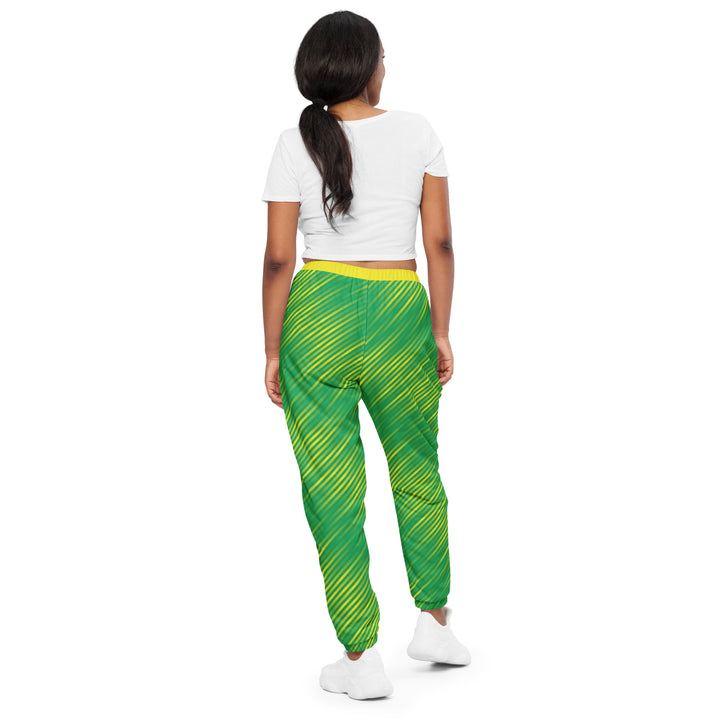 Unisex Track Pants - Green-Yellow Ray