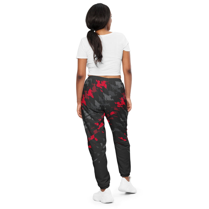 Unisex Track Pants - Black-Red Copy