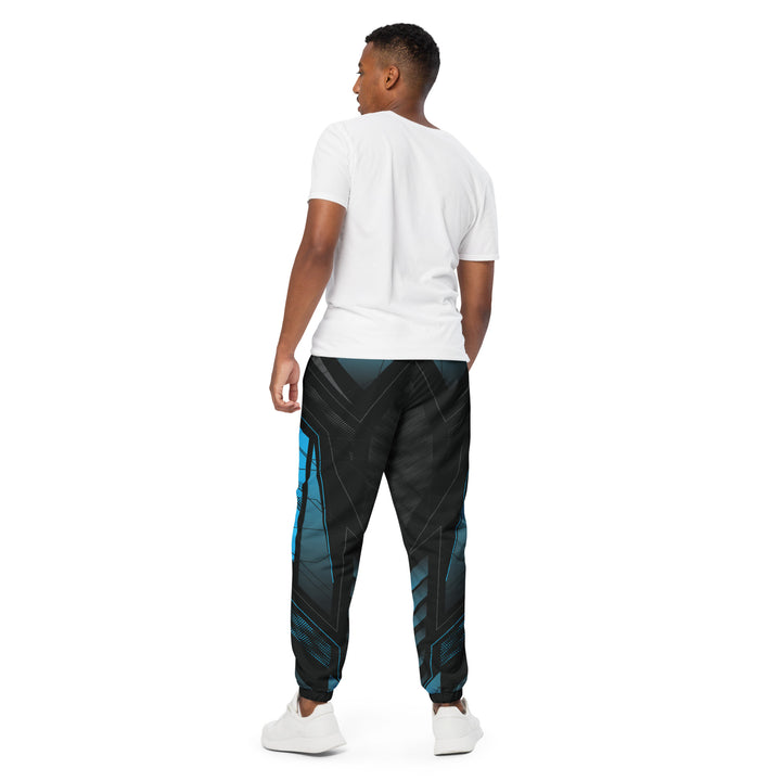 Unisex Track Pants - Black-Turquoise Suit