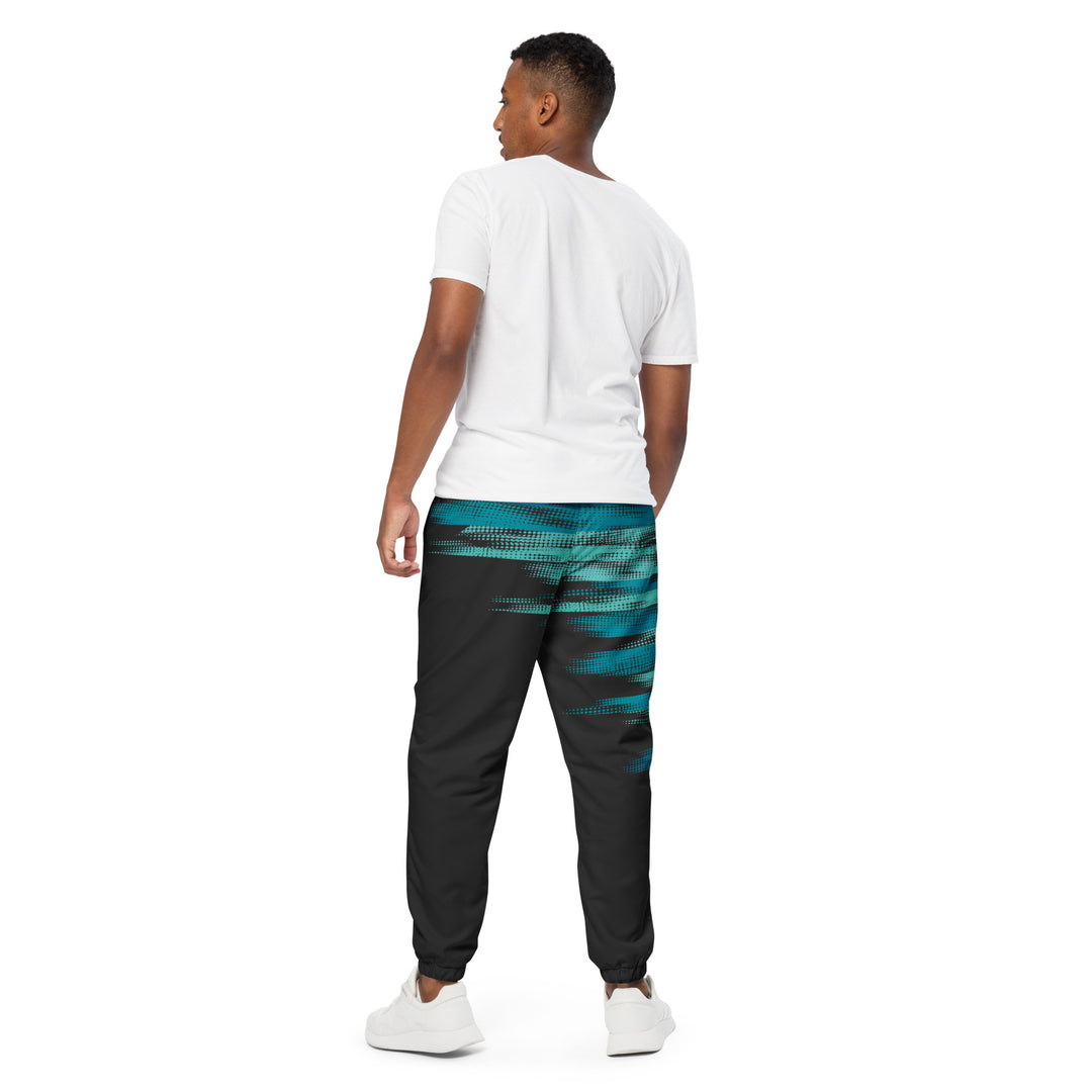 Unisex Track Pants - Black-Turquoise Power