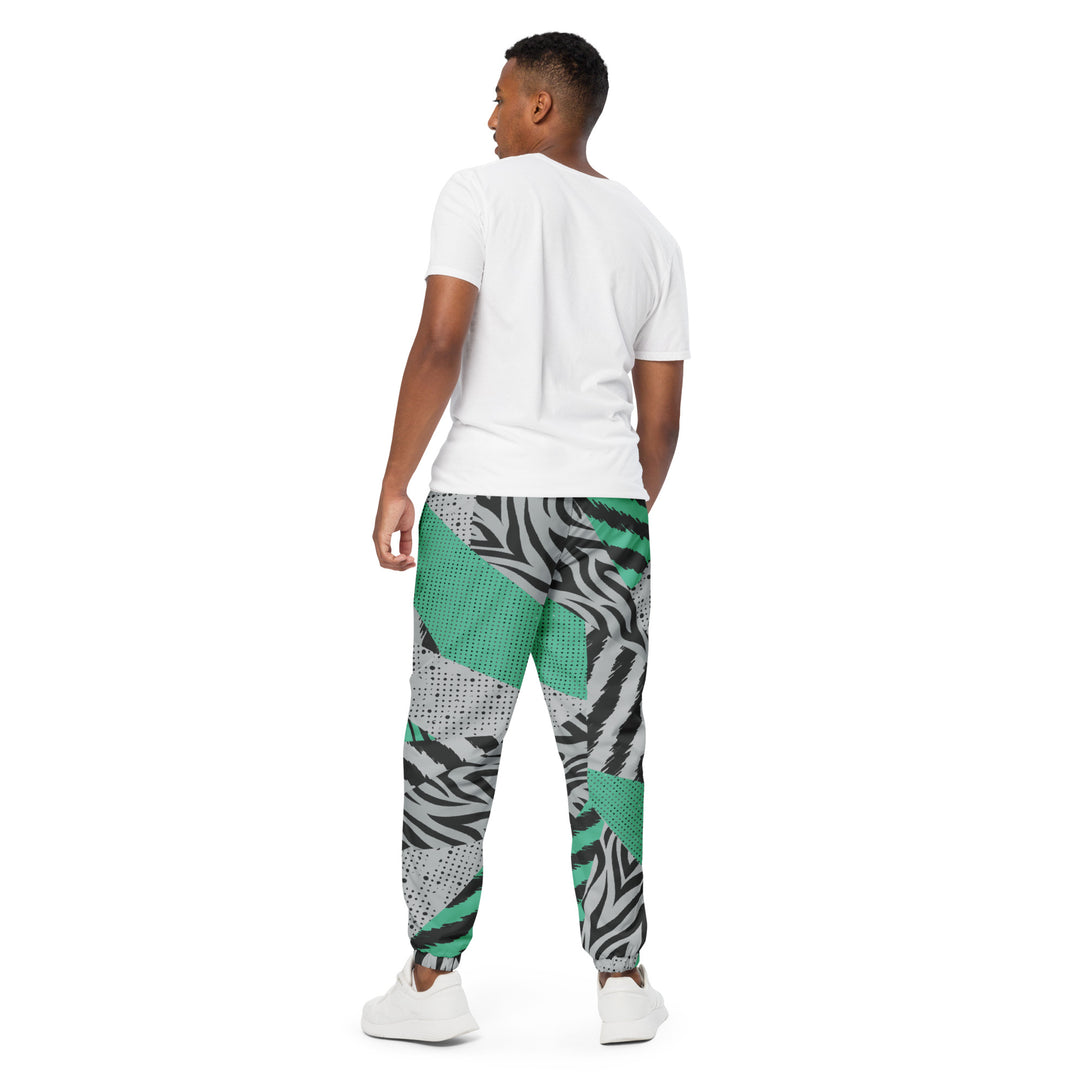 Unisex Track Pants - Grey-Green Illusion