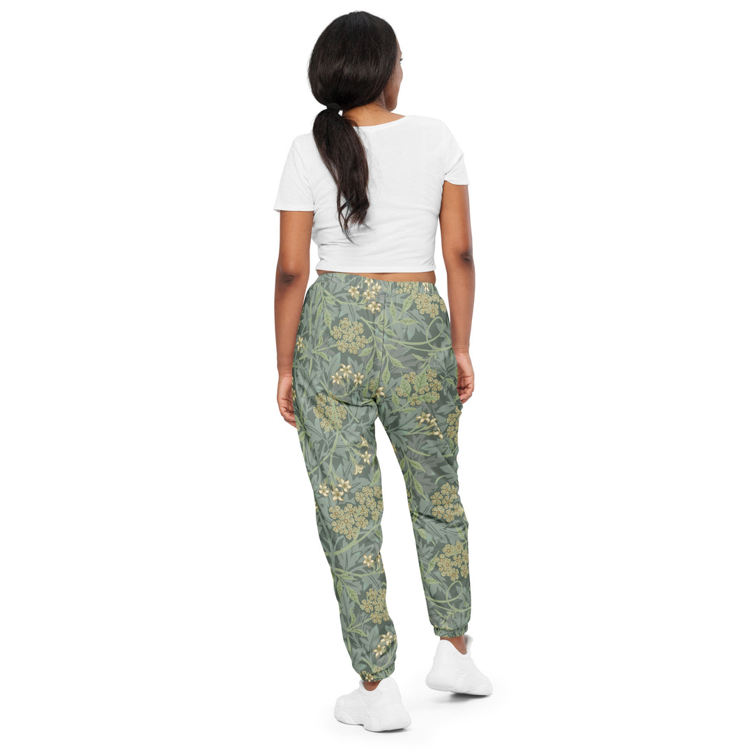 Unisex Track Pants - Green-Beige Herb