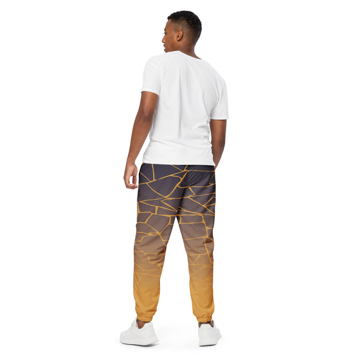 Unisex Track Pants - Yellow-Grey Lava