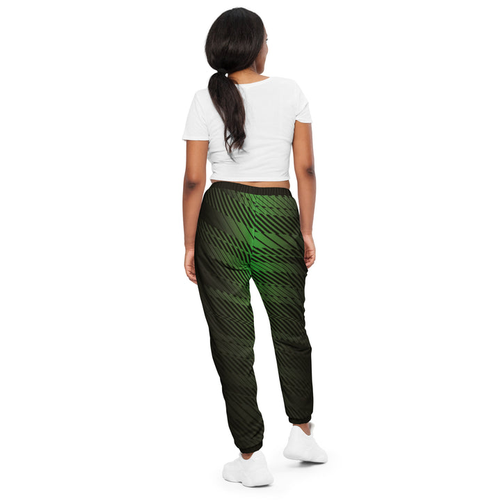 Unisex Track Pants - Black-Green Parts