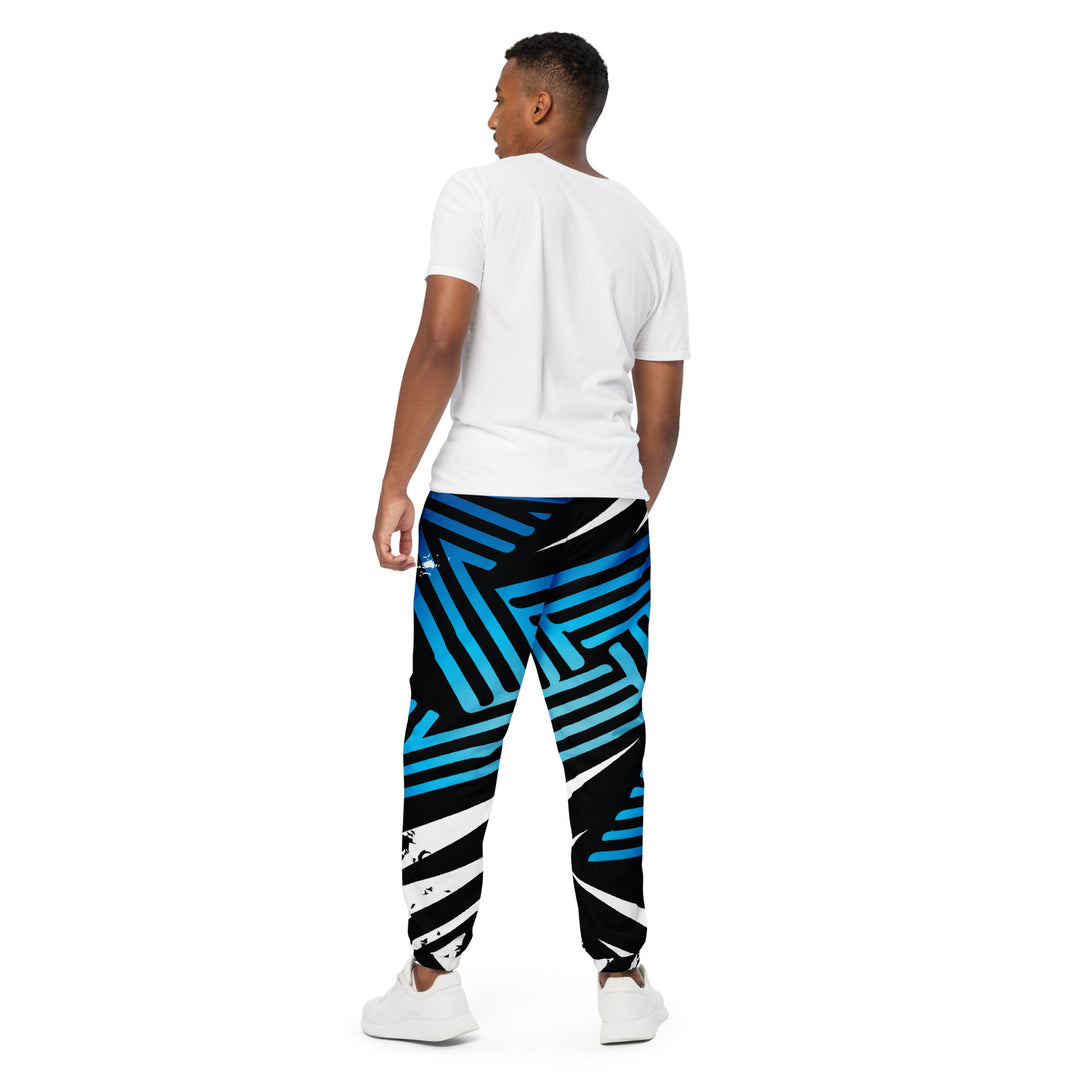 Unisex Track Pants - Black-Blue Enter