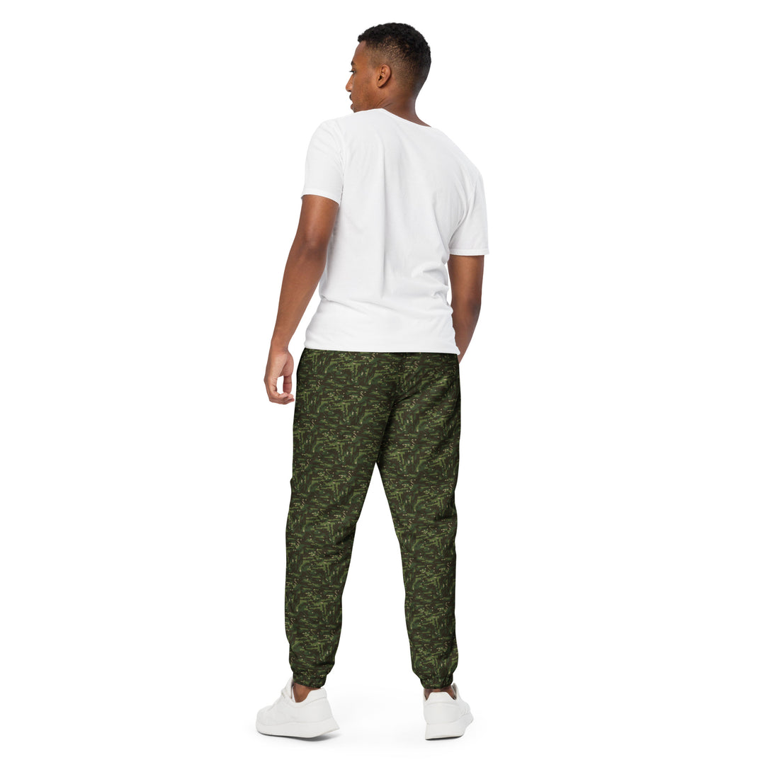 Unisex Track Pants - Green-Brown Camouflage