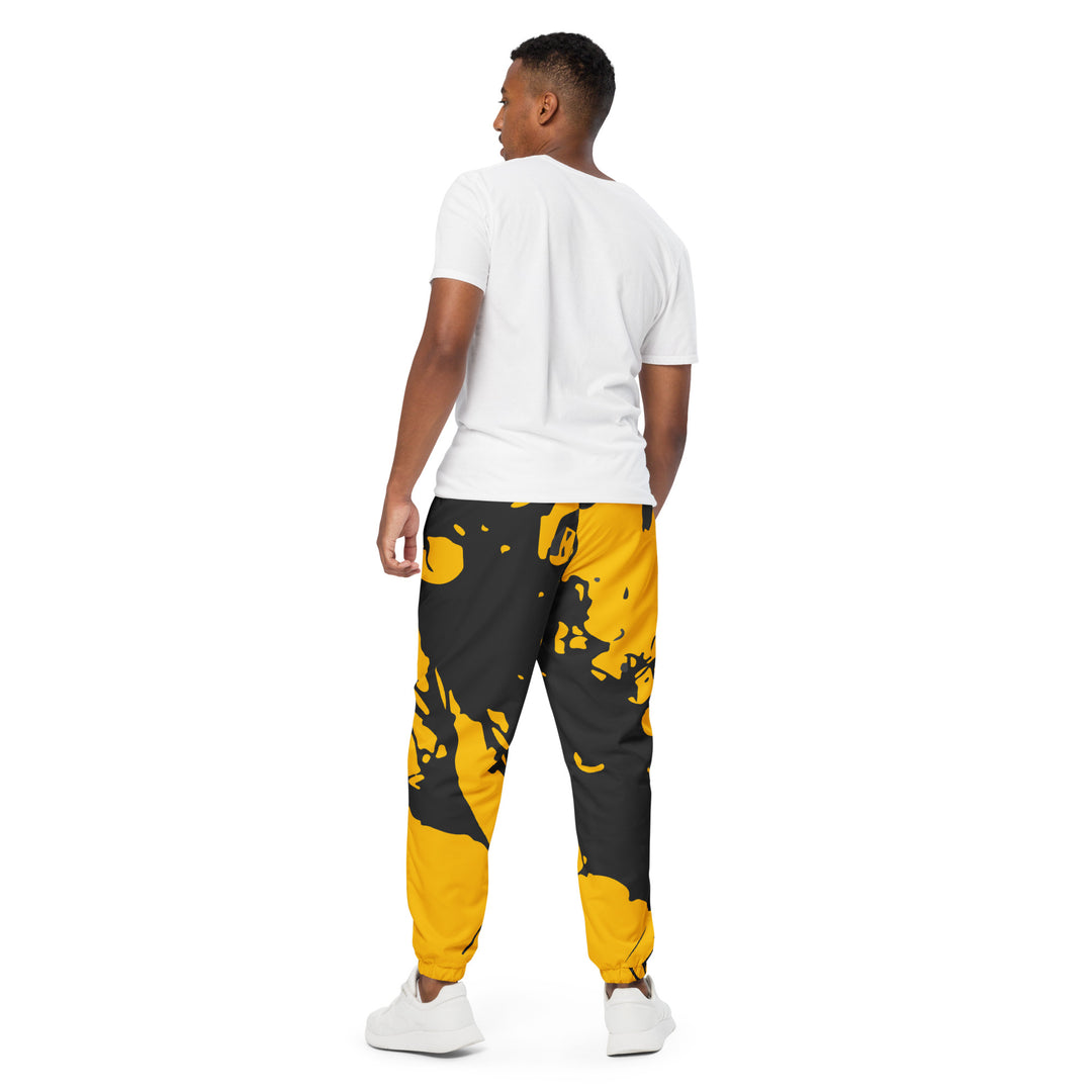 Unisex Track Pants - Yellow-Black Blob