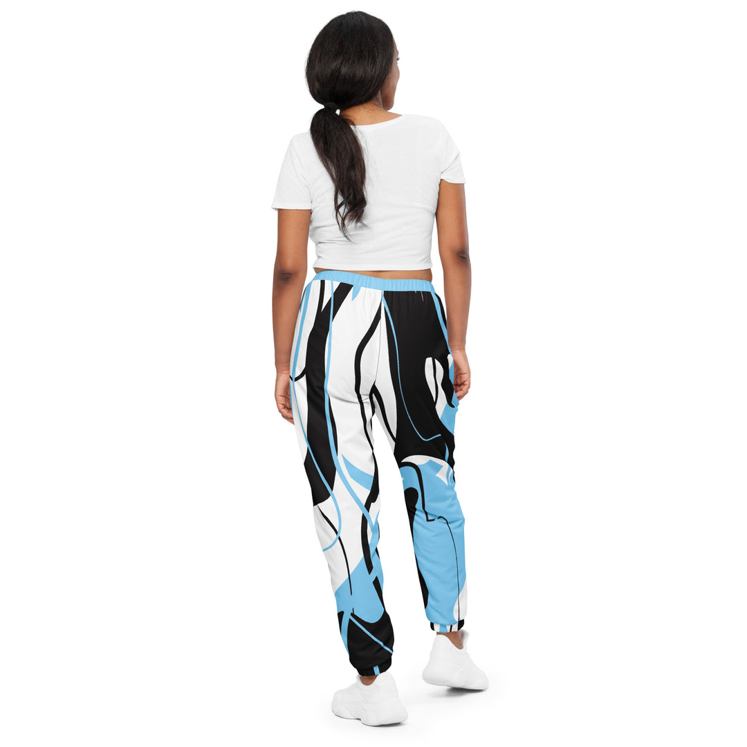 Unisex Track Pants - Blue-Black Art