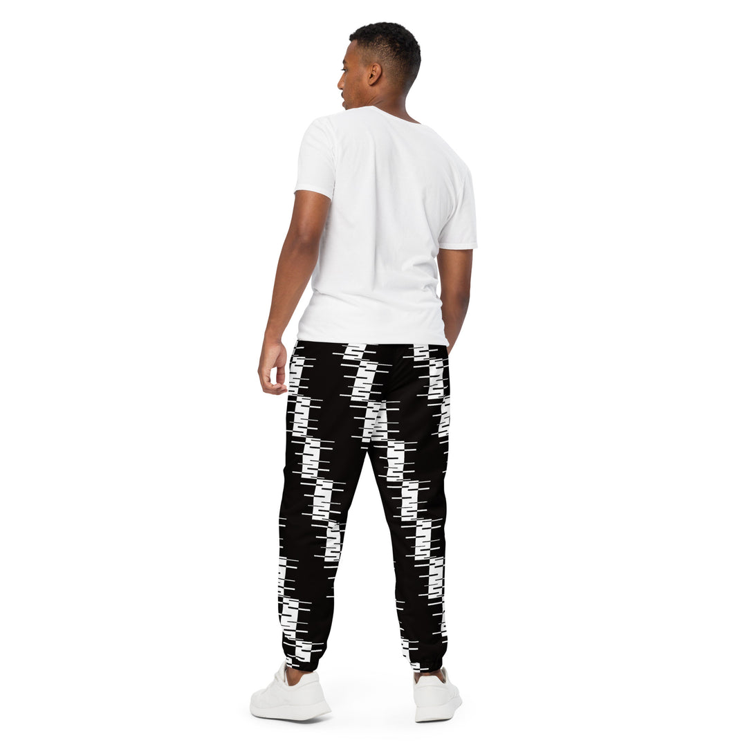 Unisex Track Pants - Black-White Shift