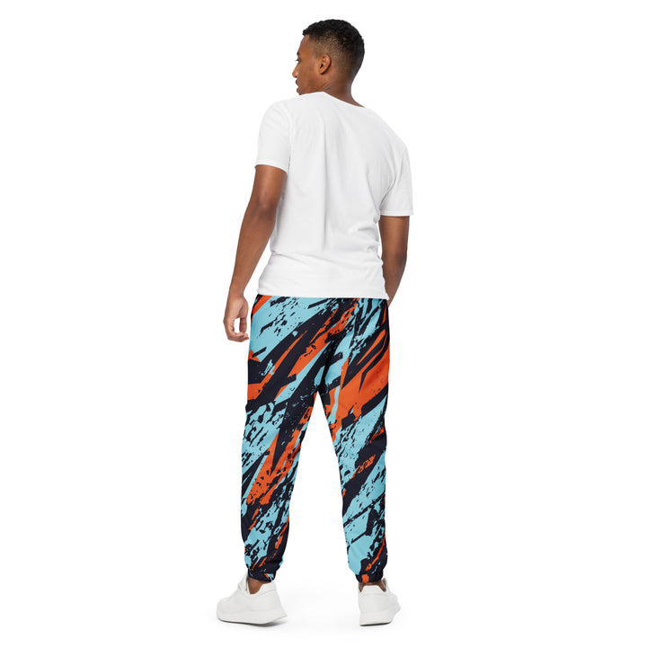 Unisex Track Pants - Blue-Orange Driver