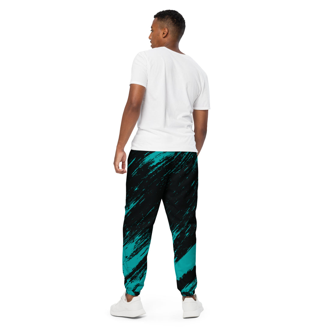 Unisex Track Pants - Turquoise-Black Fight