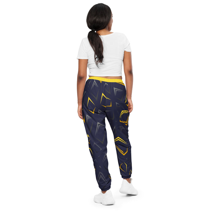 Unisex Track Pants - Purple-Yellow Blocks